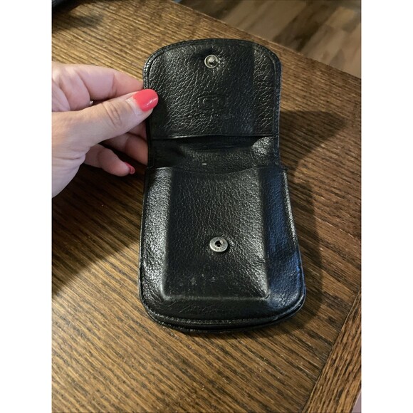 The Original Taxi Wallet Black Leather/Black Interior Bifold Billfold Vintage - Picture 4 of 9